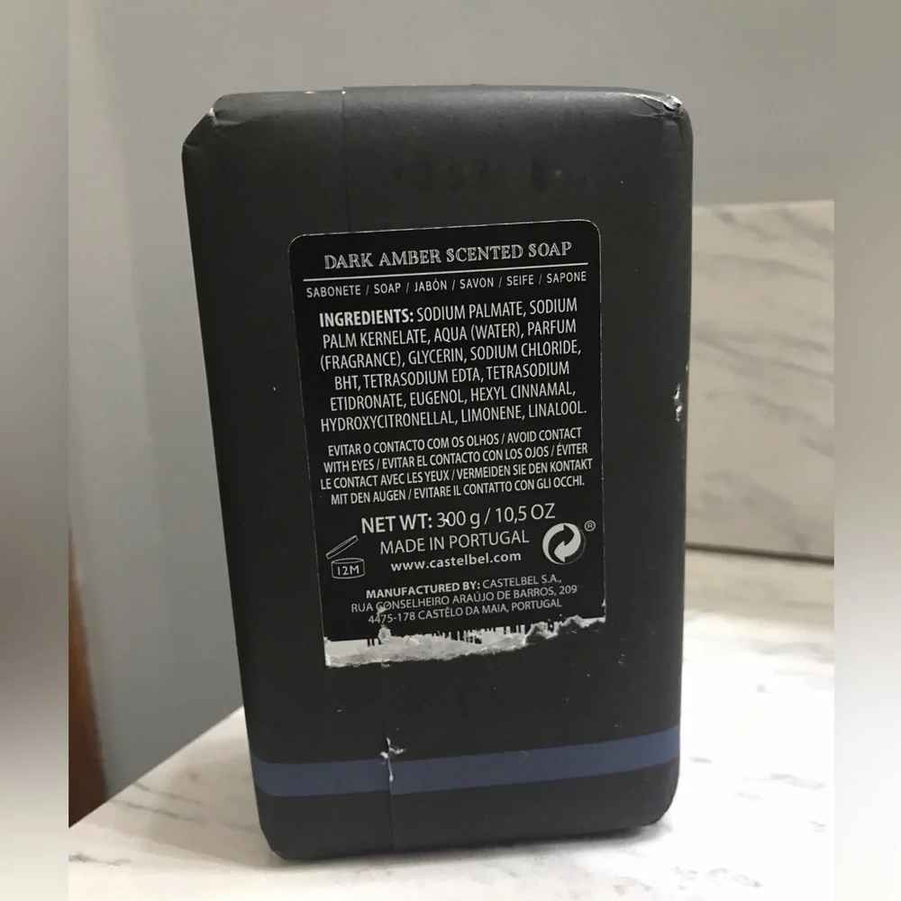 Castelbel Ltd Editions Men’s Grooming Dark Amber Luxury Bar.